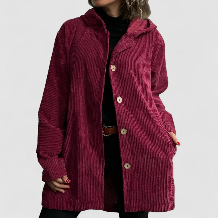 Stella - Cozy Corduroy Hooded Jacket