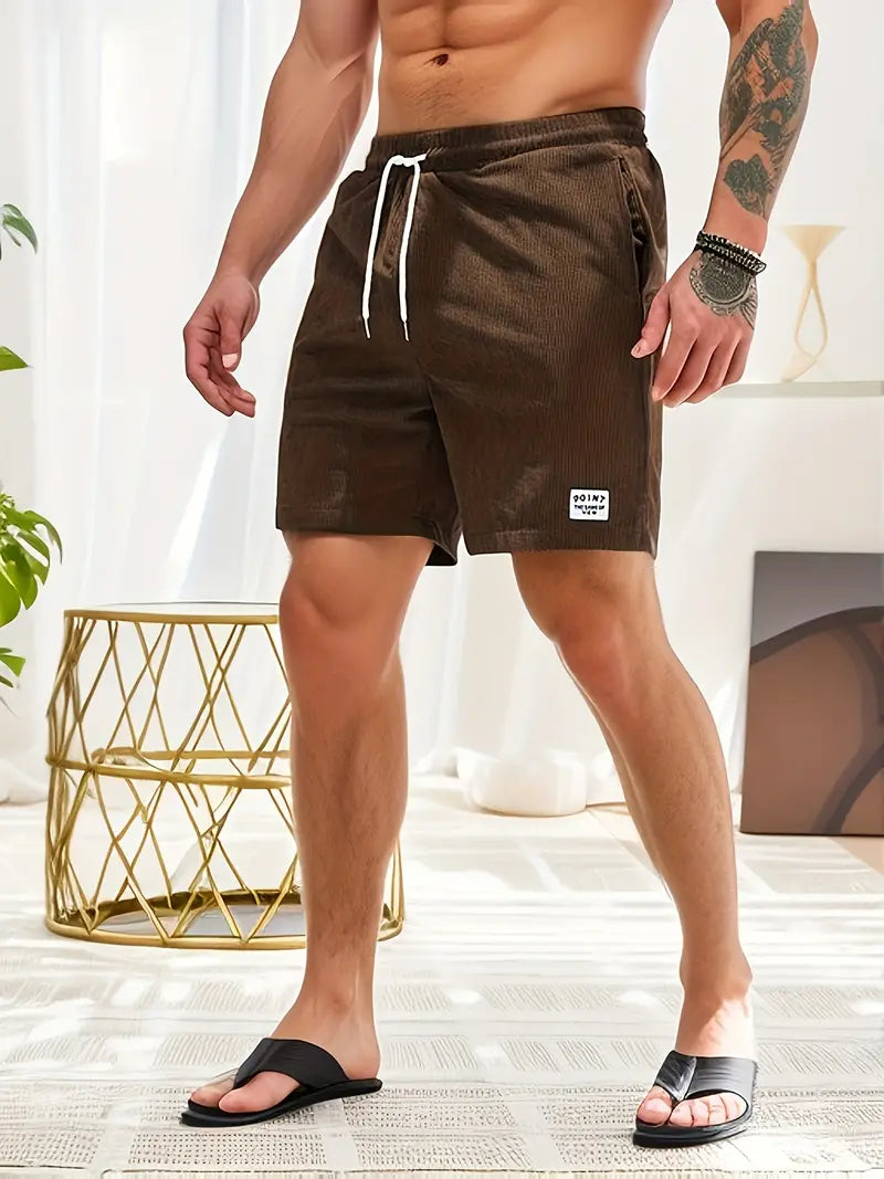 Men's Corduroy Drawstring Shorts | Relaxed Fit | Beach & Lounge Ready
