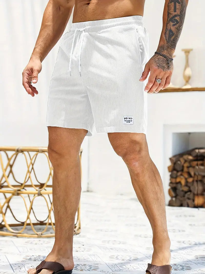 Men's Corduroy Drawstring Shorts | Relaxed Fit | Beach & Lounge Ready