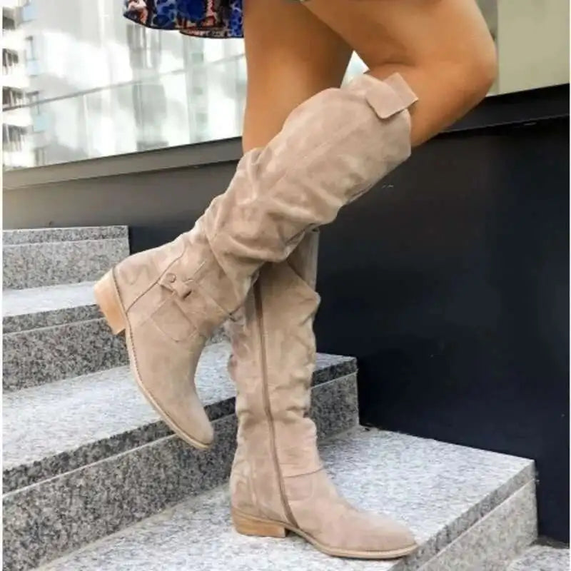 Women's Suede Knee-High Boots