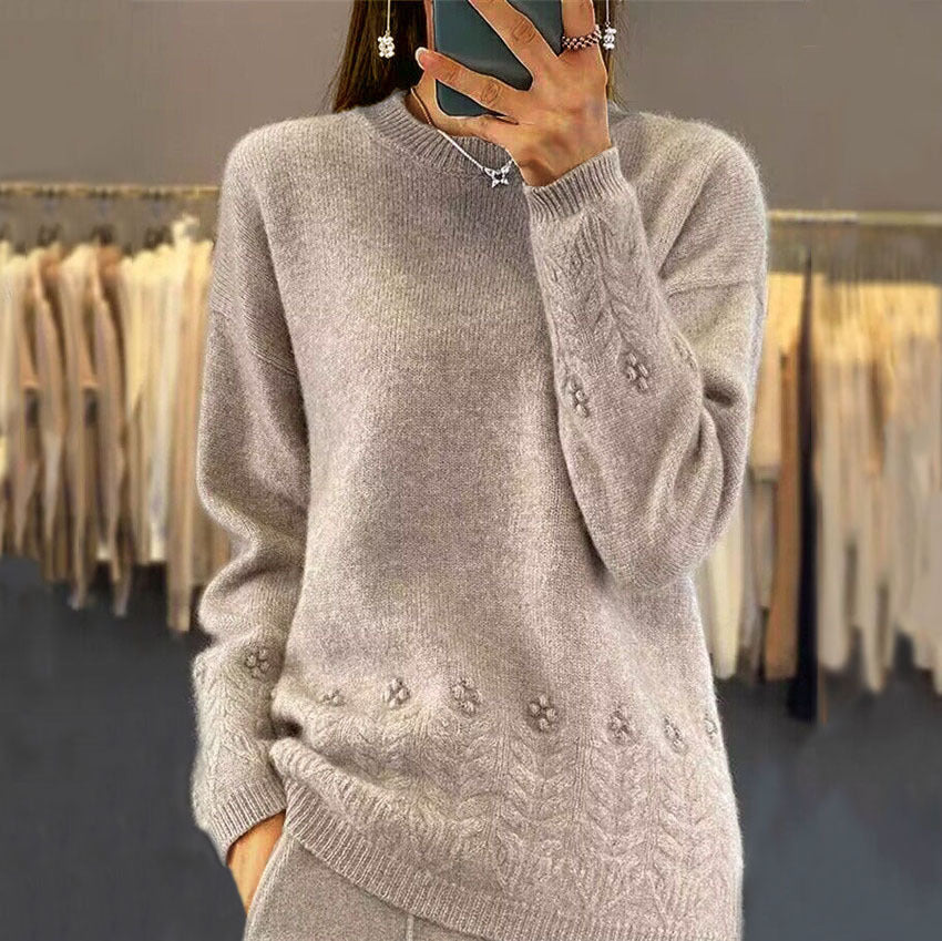 ALMA™ - FLORAL KNIT SWEATER