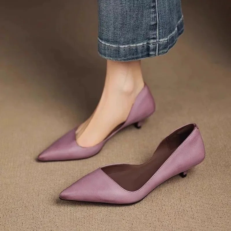 Elvaria Leather Heels