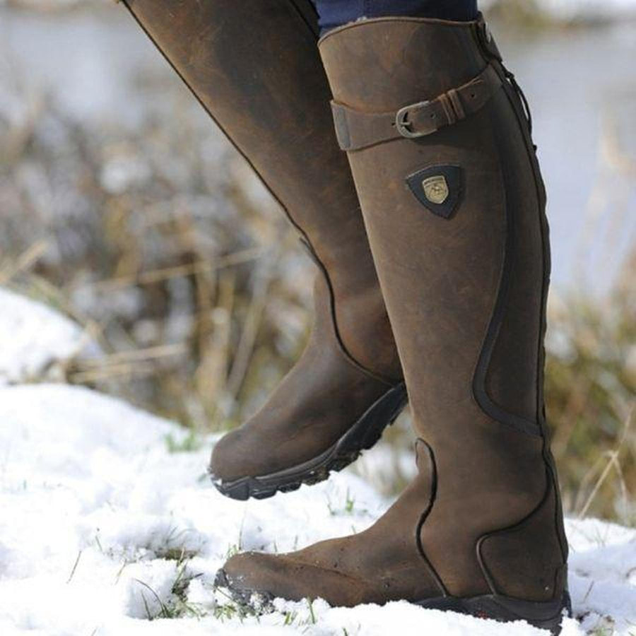 Women's Winter Waterproof Leather Riding Boots