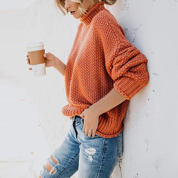 Iris™ - LOOSE KNIT PULLOVER SWEATER WITH RELAXED FIT