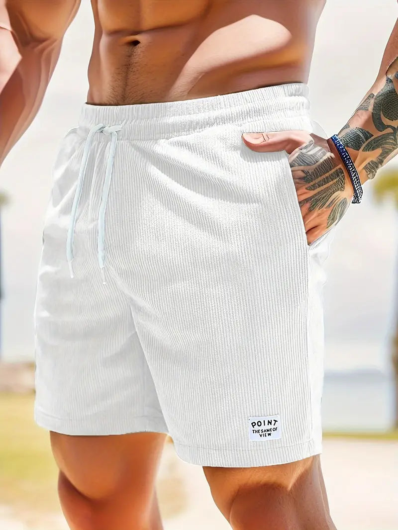 Men's Corduroy Drawstring Shorts | Relaxed Fit | Beach & Lounge Ready