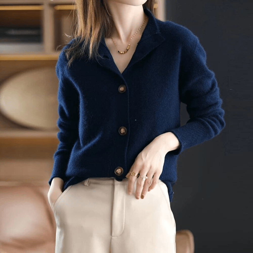 Anny - Cashmere Knitted Cardigan