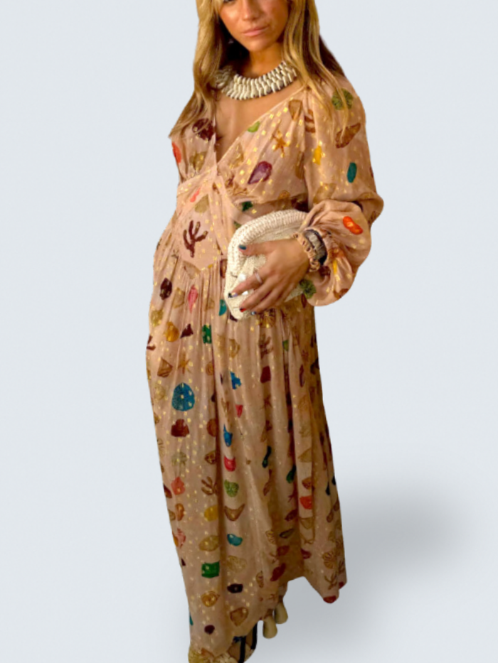 Isabelle | Golden Seashell Maxi