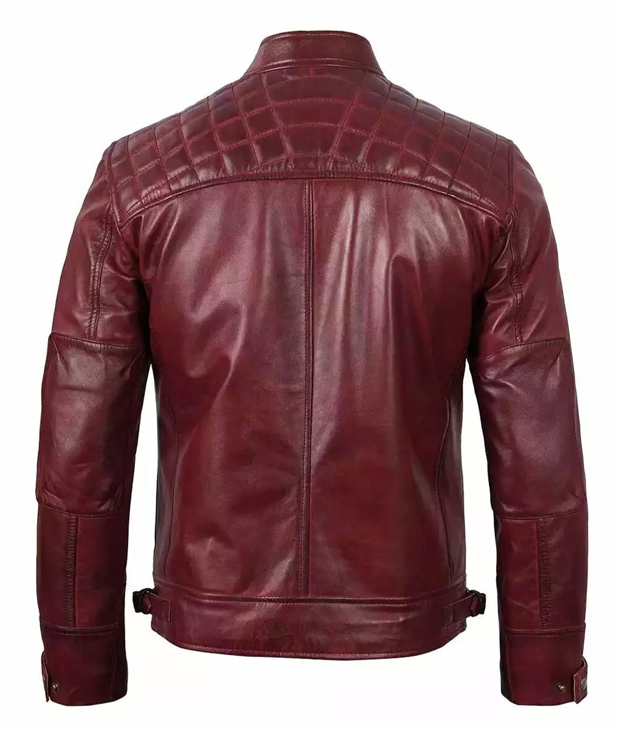 Donovan | Quilted Shoulder Leather Jacket