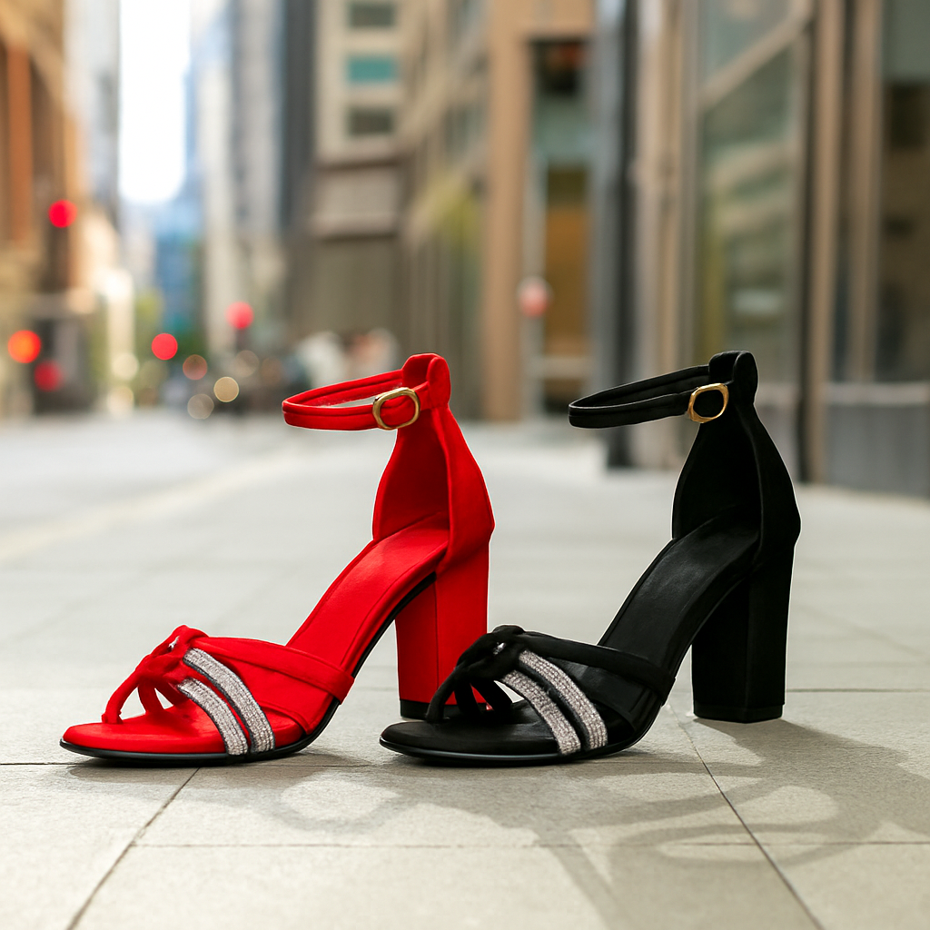 Gemma Sparkle Block Heel