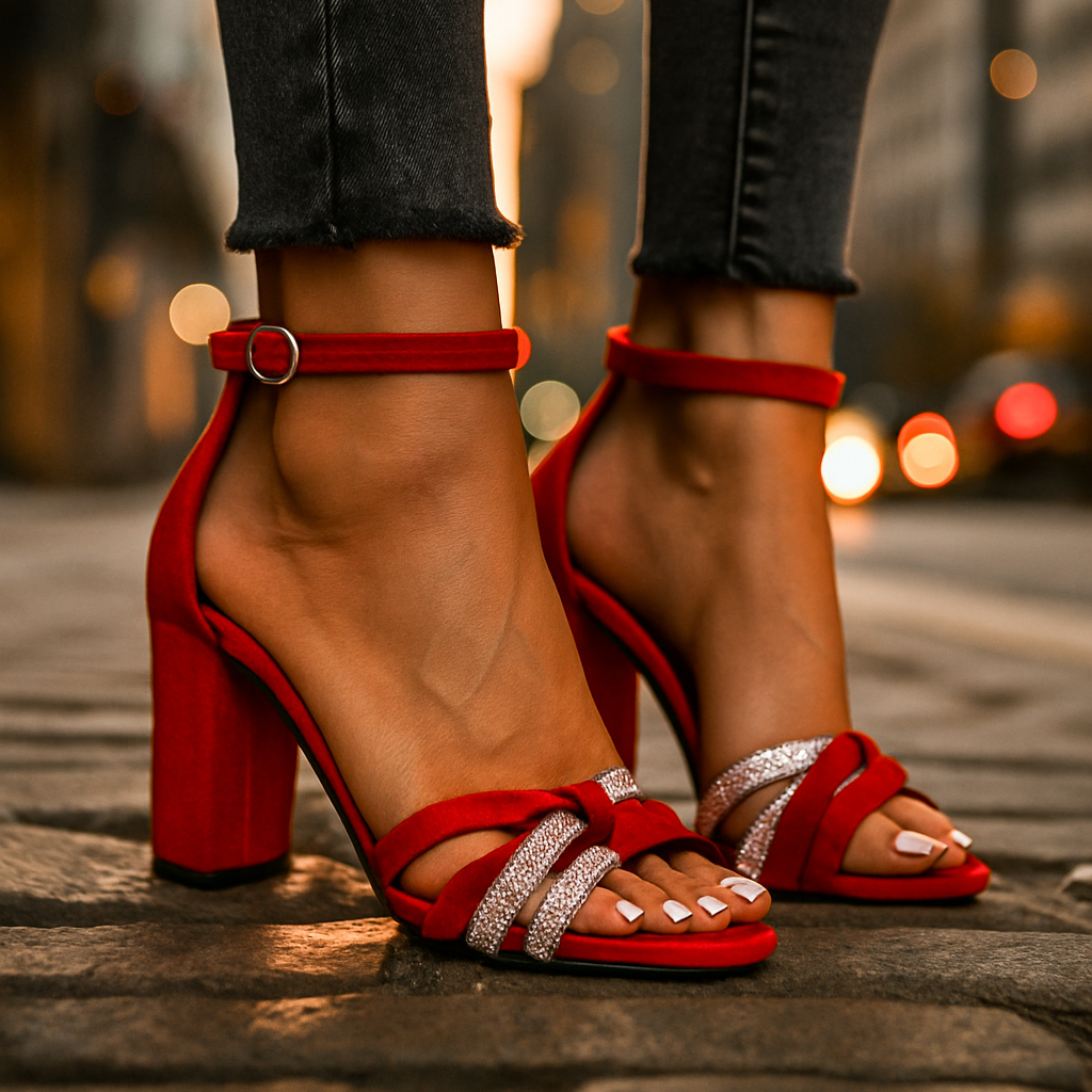 Gemma Sparkle Block Heel